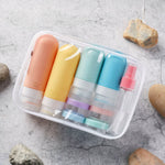 17PCS Leakproof Travel Bottles Set, Silicone Toiletry Containers for Shampoo Lotion Soap, TSA Approved with Storage Bag-Liu