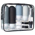 17PCS Leakproof Travel Bottles Set, Silicone Toiletry Containers for Shampoo Lotion Soap, TSA Approved with Storage Bag-Liu