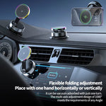2025 New K3 Wireless Charger Car Phone Holder Colorful Light Vacuum Suction Cup Charging Can 360° Rotate Foldable Phone Holder