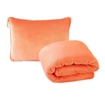 Coral Fleece Airplane Blankets Soft Warm Fluffy Multi Functional Portable Cuddle Cution Pillow 2 in 1 Travel Blankets