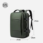 Aesthetic Men Business Backpack School Expandable USB Bag, Large Capacity 17.3 Laptop Waterproof Fashion Travel Backpack