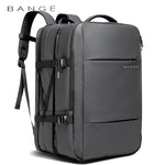 Aesthetic Men Business Backpack School Expandable USB Bag, Large Capacity 17.3 Laptop Waterproof Fashion Travel Backpack
