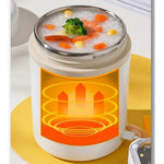 600ML USB Electric Heating Lunch Box Portable Picnic Milk Drink Food Heater Stainless Steel Food Warmer Container 5V 12V 24V