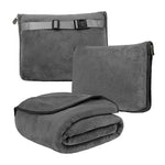 Coral Fleece Airplane Blankets Soft Warm Fluffy Multi Functional Portable Cuddle Cution Pillow 2 in 1 Travel Blankets