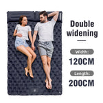 Outdoor Camping Double Inflatable Mattress Extra Wide Sleeping Pad Ultralight Folding Bed Sleeping Mat Car Travel Mat