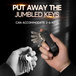 Key Organizer Works,Key Finder,Built-In Airtag Chips, Car Key Chains with GPS Tracker, Keychain,Holds 2-6 Keys