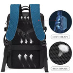 Aesthetic Men Business Backpack School Expandable USB Bag, Large Capacity 17.3 Laptop Waterproof Fashion Travel Backpack