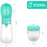 Pets Water Bottle Portable Food Grade Material Dog Cat Travel Pet Water Cup Bottle with Food Dispenser Puppy Water Bottle