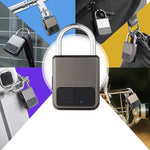 Lucchetto per Impronte Digitali Armadietto Di Sicurezza Intelligente Senza Chiave Impermeabile Blocco per Impronte Digitali Carica USB Antifurto per Bagagli per Armadietto Da Palestra per Bici