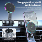 2025 New K3 Wireless Charger Car Phone Holder Colorful Light Vacuum Suction Cup Charging Can 360° Rotate Foldable Phone Holder