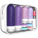 17PCS Leakproof Travel Bottles Set, Silicone Toiletry Containers for Shampoo Lotion Soap, TSA Approved with Storage Bag-Liu
