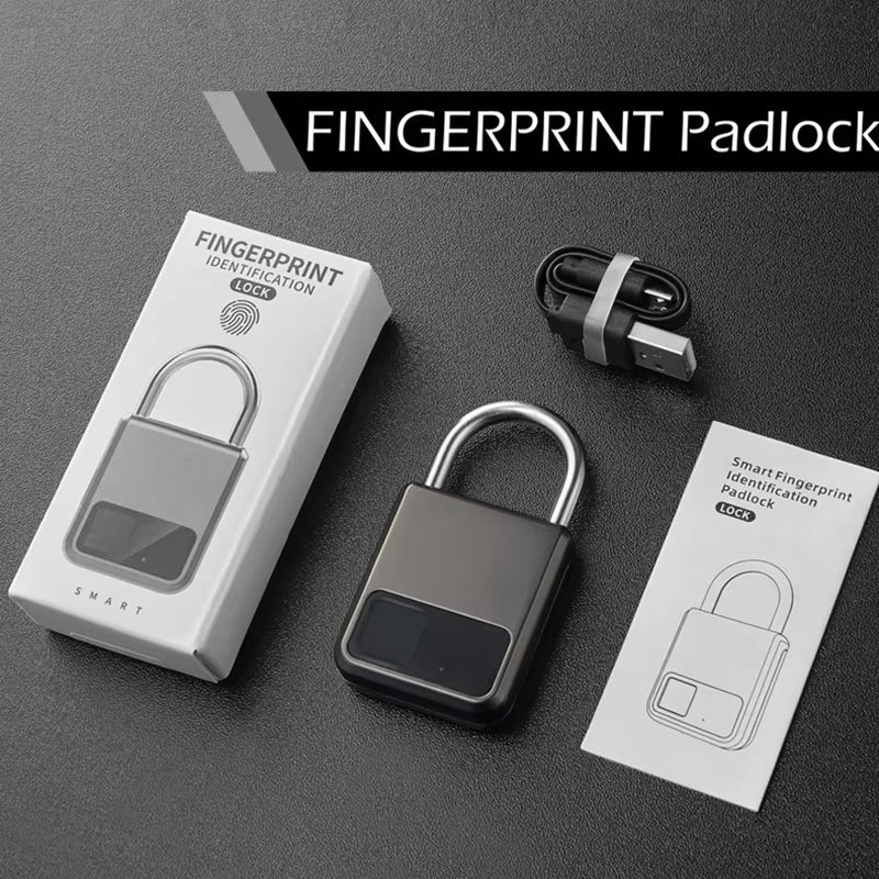 Lucchetto per Impronte Digitali Armadietto Di Sicurezza Intelligente Senza Chiave Impermeabile Blocco per Impronte Digitali Carica USB Antifurto per Bagagli per Armadietto Da Palestra per Bici