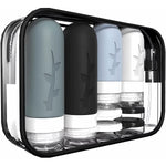 17PCS Leakproof Travel Bottles Set, Silicone Toiletry Containers for Shampoo Lotion Soap, TSA Approved with Storage Bag-Liu