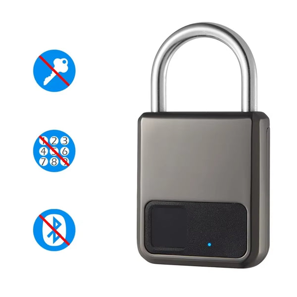 Lucchetto per Impronte Digitali Armadietto Di Sicurezza Intelligente Senza Chiave Impermeabile Blocco per Impronte Digitali Carica USB Antifurto per Bagagli per Armadietto Da Palestra per Bici