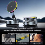 2025 New K3 Wireless Charger Car Phone Holder Colorful Light Vacuum Suction Cup Charging Can 360° Rotate Foldable Phone Holder