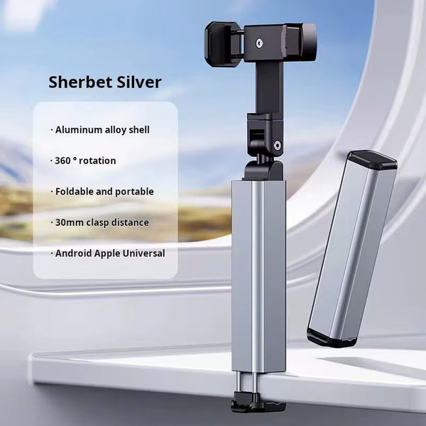 Airplane Phone Bracket,Portable Phone Stand for Desk with Multi-Directional 360 Degree Rotation,Pocket Size Foldable Phone Stand
