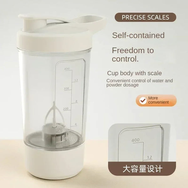 Portable Electric Protein Shaker Bottle USB Rechargeable Blender Multipurpose 450Ml Mixer Cups for Fitness Workout