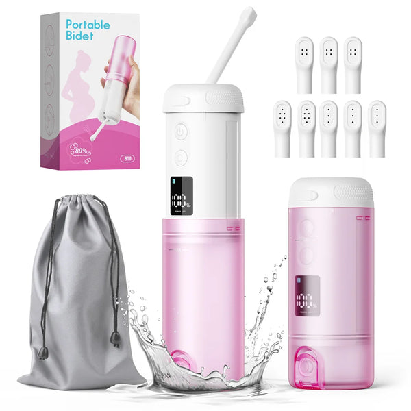 Portable Electric Travel Bidet Rechargeable Personal Bidet Sprayer for Women Handheld Butt Shower for Hygiene Postpartum Clean