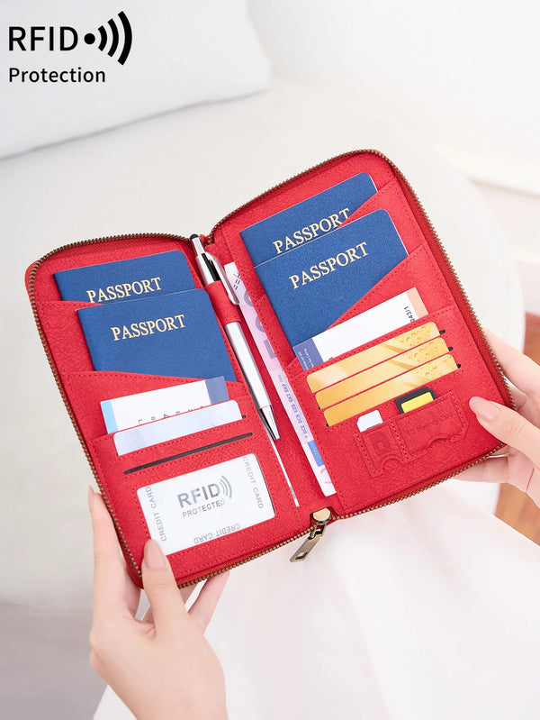 New Retro Passport Bag Family Size Passport Bag Small Large Capacity Passport Holder Can Hold 4 Passport Bags Travel Accessories