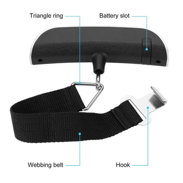 Portable Scale Digital LCD Display 110Lb/50Kg Electronic Luggage Hanging Suitcase Travel Weighs Baggage Bag Weight Balance Tools