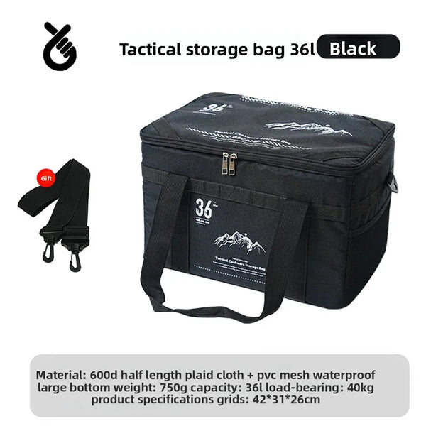 36L Outdoor Table Board Multi-Functional Camping Storage Bag Tactical Storage Box with a Portable Camping Gear