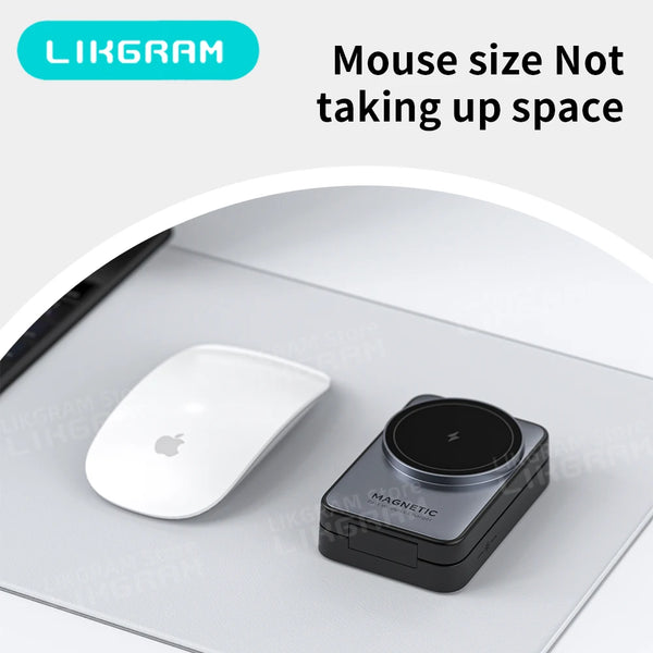 Magnetic 3-In-1 Wireless Charger Nightlight Foldable Magsafe for Iphone 12-17 Apple Watch Airpods (Not for Airpods 2) W91
