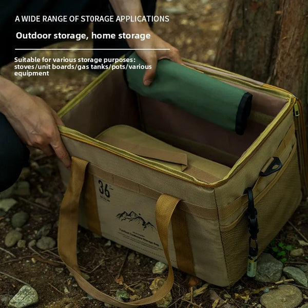 36L Outdoor Table Board Multi-Functional Camping Storage Bag Tactical Storage Box with a Portable Camping Gear