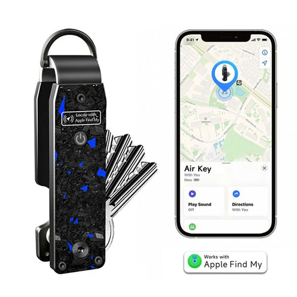 Key Organizer Works,Key Finder,Built-In Airtag Chips, Car Key Chains with GPS Tracker, Keychain,Holds 2-6 Keys