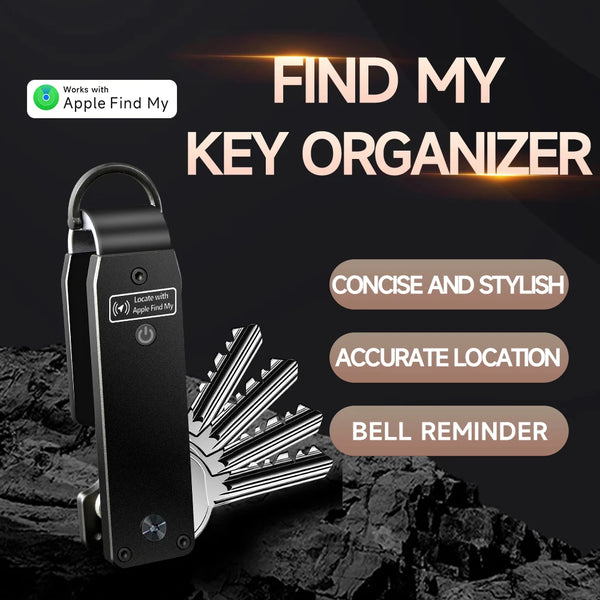 Key Organizer Works,Key Finder,Built-In Airtag Chips, Car Key Chains with GPS Tracker, Keychain,Holds 2-6 Keys