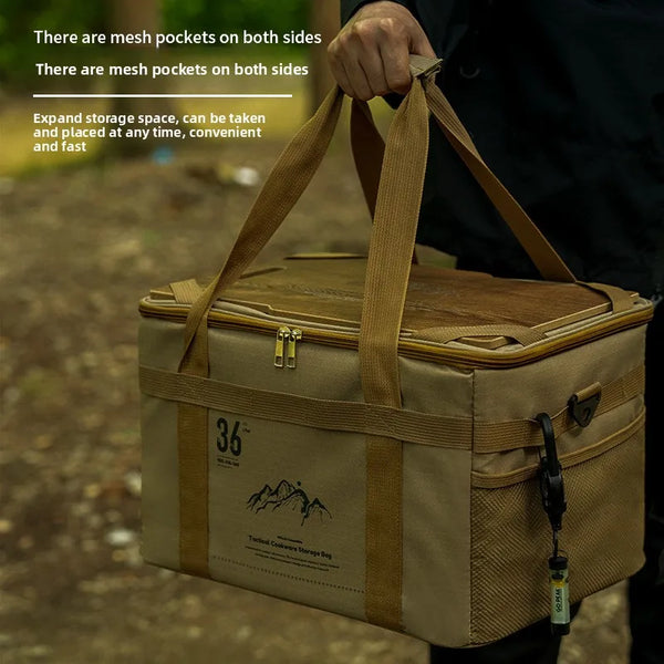 36L Outdoor Table Board Multi-Functional Camping Storage Bag Tactical Storage Box with a Portable Camping Gear