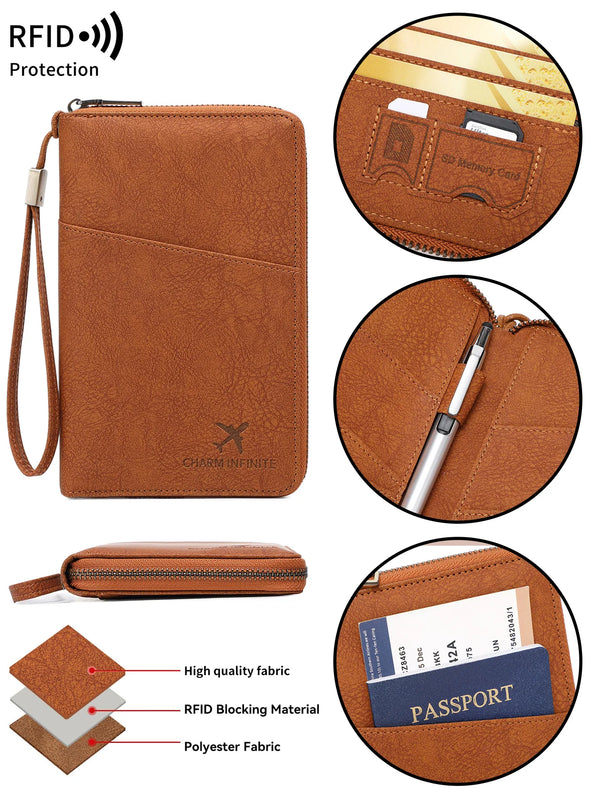 New Retro Passport Bag Family Size Passport Bag Small Large Capacity Passport Holder Can Hold 4 Passport Bags Travel Accessories