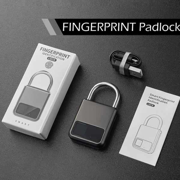 Lucchetto per Impronte Digitali Armadietto Di Sicurezza Intelligente Senza Chiave Impermeabile Blocco per Impronte Digitali Carica USB Antifurto per Bagagli per Armadietto Da Palestra per Bici
